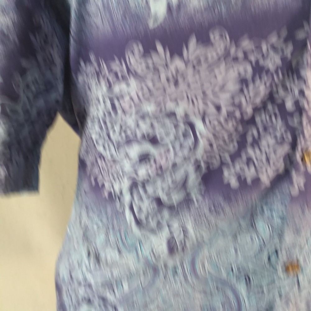 Hana Fashion Hawaiian Shirt Mens 2XL Blue Paisley Cotton Short Sleeve Button Up - Picture 5 of 12